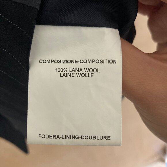 YSL yves saint laurent 2 pieces wool blazer vest set VINTAGE navy stripe - Picture 8 of 10